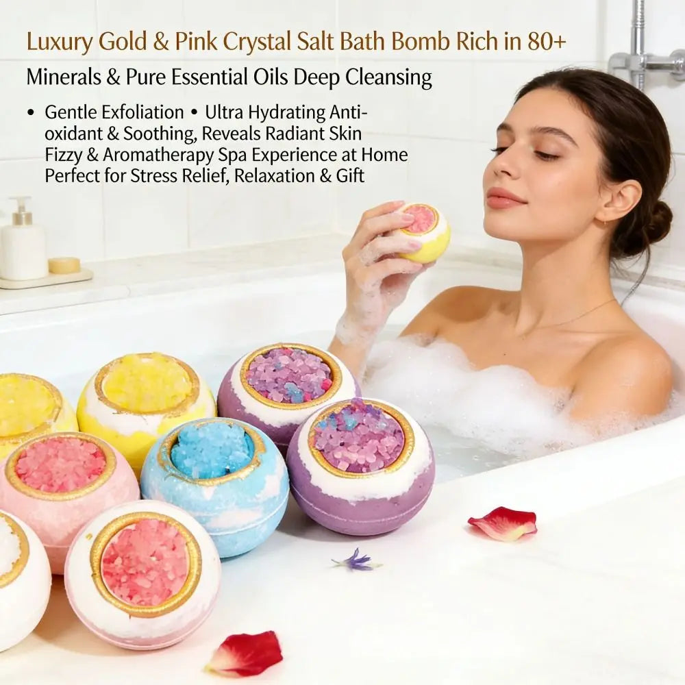 Handmade Essential Oil Bath Bomb Ball | 100g Exfoliating Bath Salt Bath Bomb Ball QXL