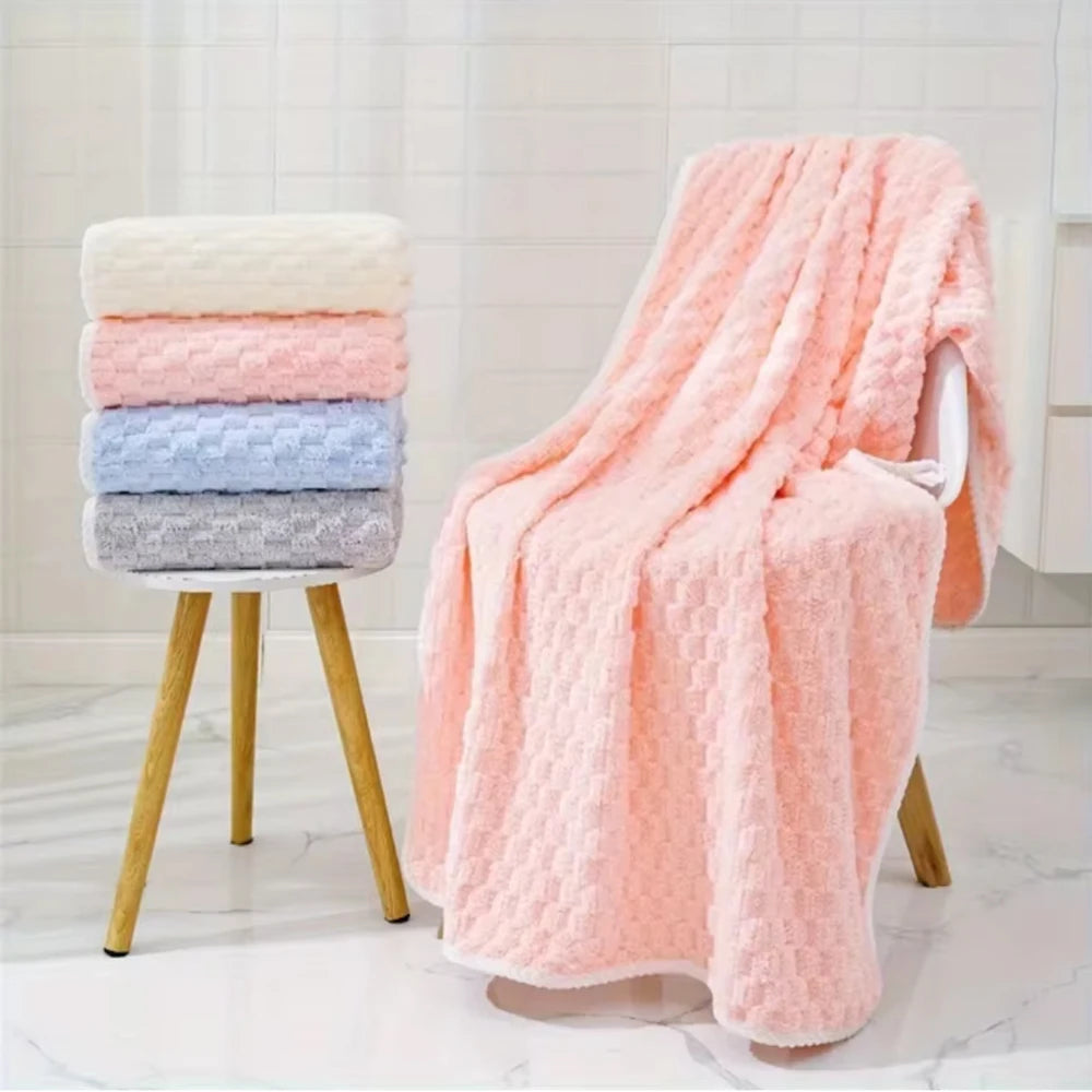 70x140cm Waffle Weave Cotton Bath Towel – Soft & Quick-Dry Bath Towel QXL