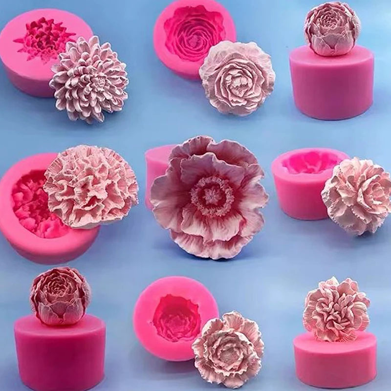 Silicone Flower Mold – Cake, Soap, Candle & Candy Making Silicone Craft Mold QXL