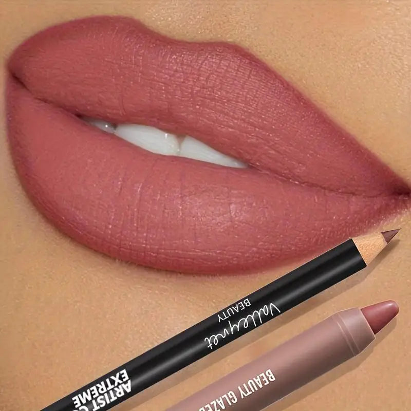 Matte Lip Liner & Gloss Set – Waterproof, Nude, Long-Lasting Lip Liner & Gloss Set QXL