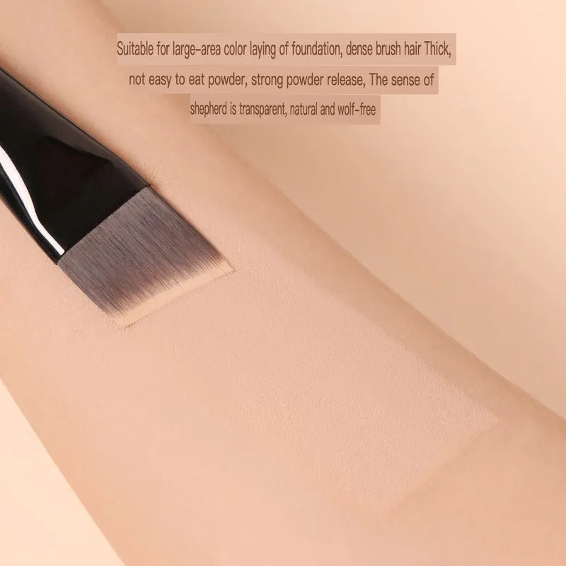 Flat Blade Foundation Brush – Seamless Liquid Makeup Applicator Foundation Makeup Brush QXL