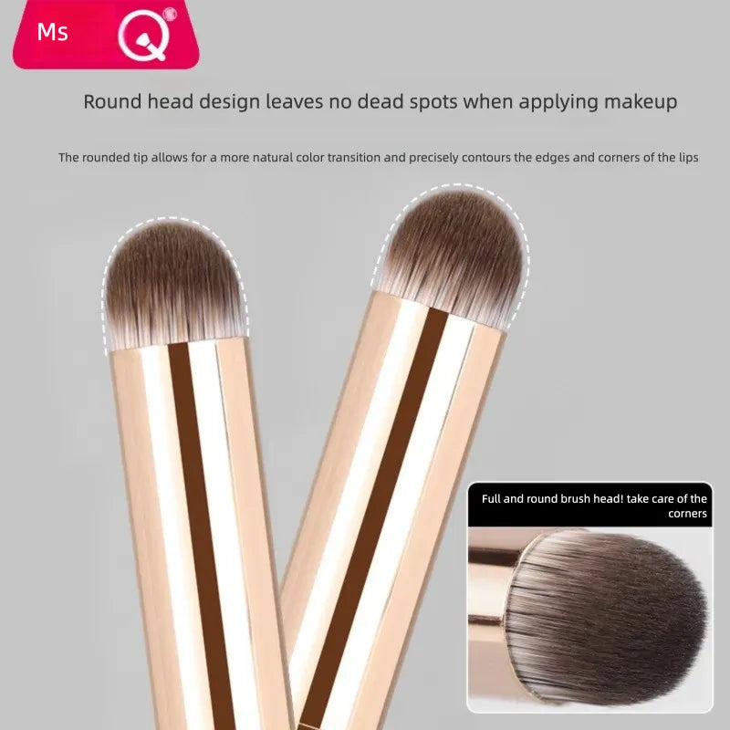 MSQ Round Head Lip Brush Pen | Portable Concealer Blending Lip Makeup Brush QXL