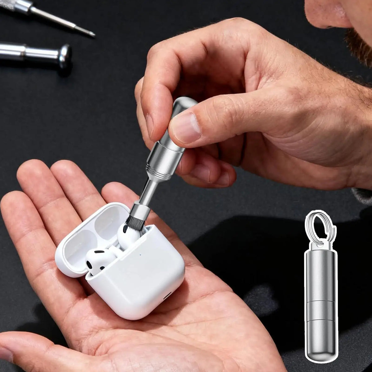 2-in-1 SIM Card Ejector Pin & Phone Cleaning Brush Tool Phone Ejector Tool QXL Default Title