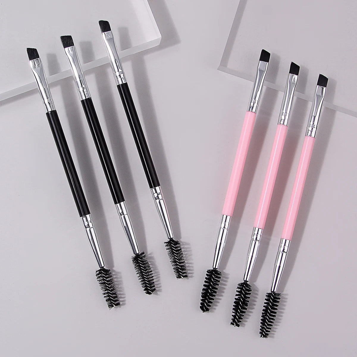 KOSSHOW 6-Pc Double-End Eyebrow & Lash Brush Set Eyebrow Brush Set QXL