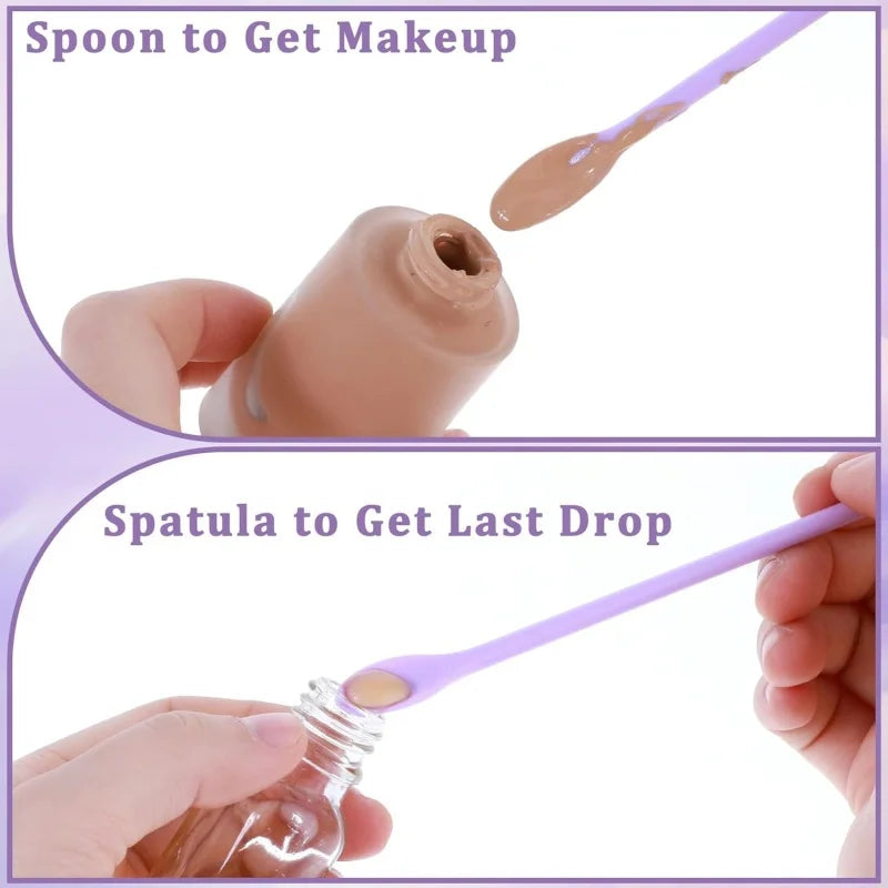 3-Piece Silicone Spatula Set | Double-Head Makeup Scraper Makeup Spatula Set QXL