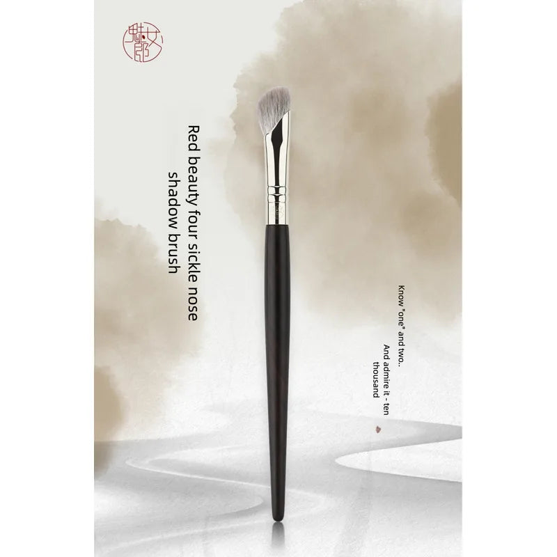Angled Contour Brush | Snow Fox Hair Nose Sculpting Blender Contour Makeup Brush QXL
