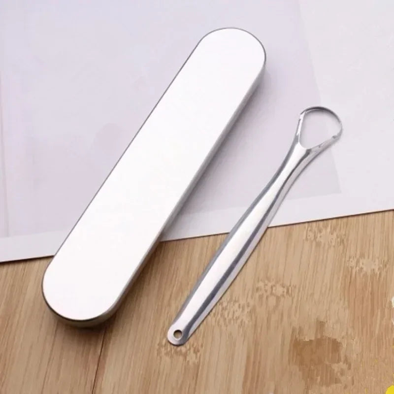 Stainless Steel Tongue Scraper – Reusable Fresh Breath Tool Tongue Scraper QXL