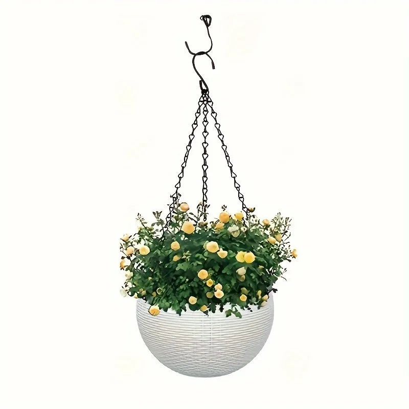 Self-Watering Hanging Planter | Rattan Design | Easy Drain Hanging Planter QXL