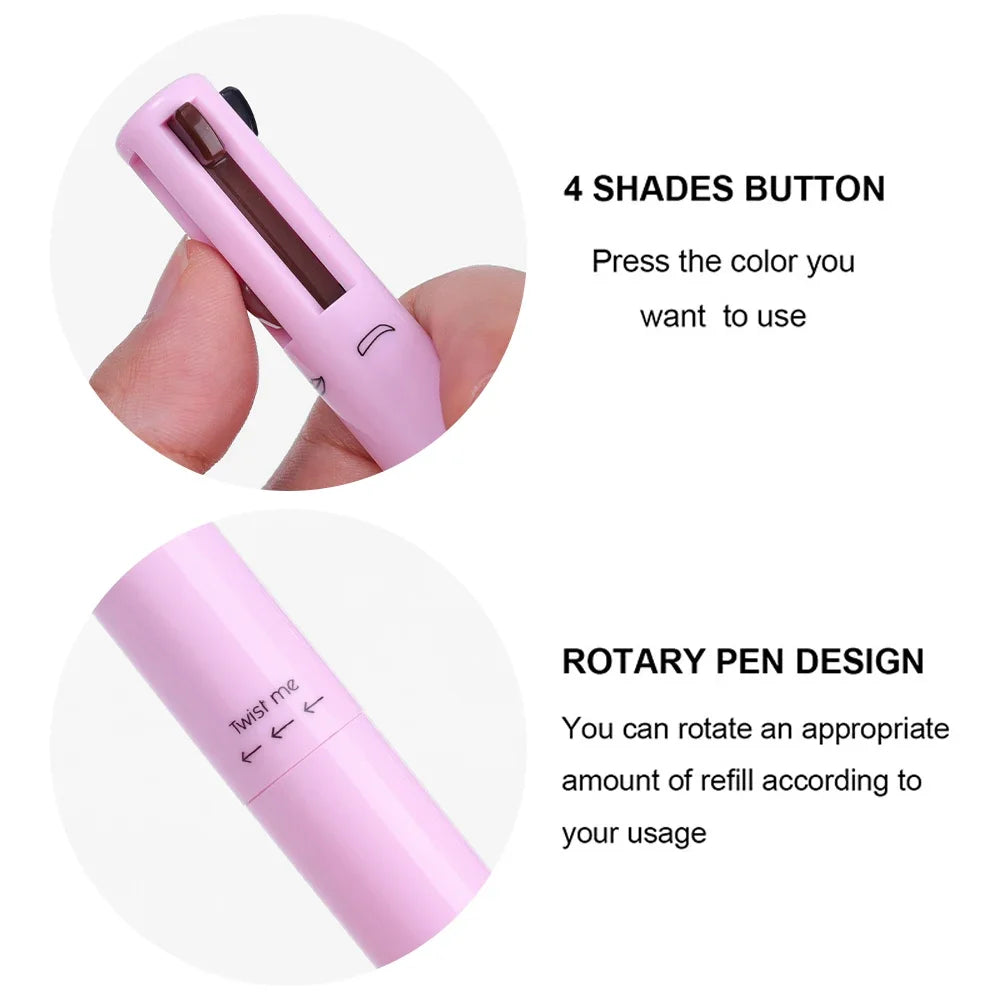 4-in-1 Makeup Pen: Eyebrow, Eyeliner, Lip & Highlighter Multifunctional Makeup Pen QXL
