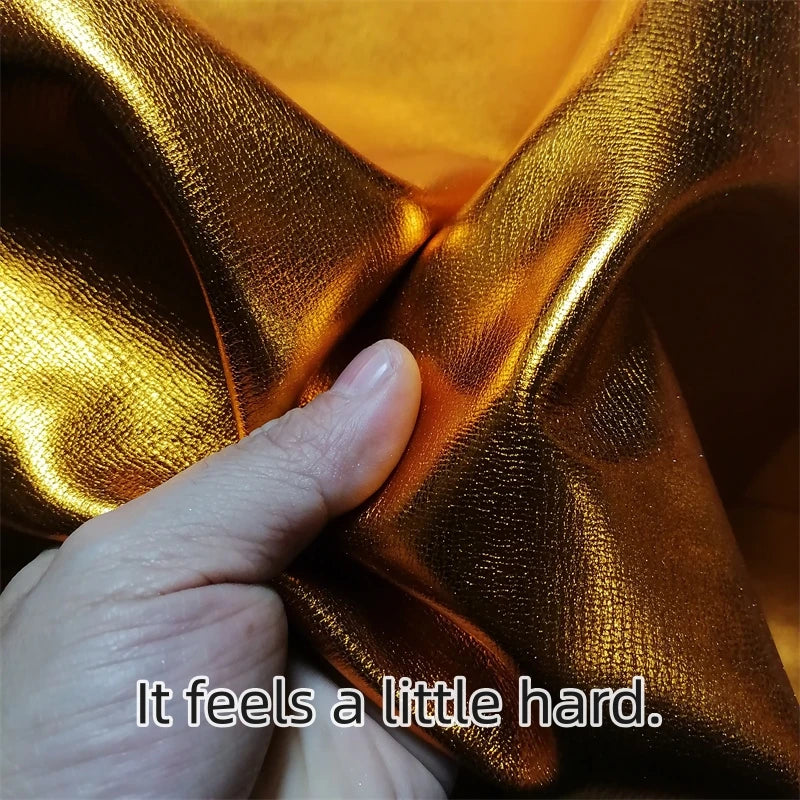 Orange-Gold Top-Grain Sheepskin Leather 0.7–0.8mm | DIY Whole Hide Leather Hide Fabric QXL