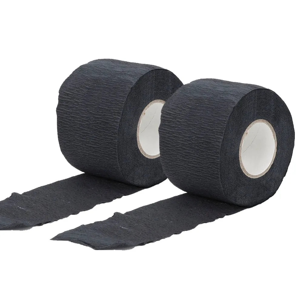 2-Pack Black Disposable Barber Neck Strips | Flexible Paper Barber Neck Strips QXL