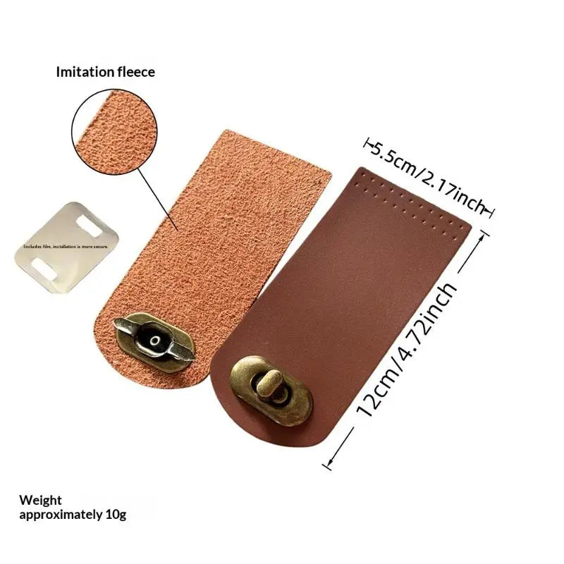 Leather Snap Closure Buckle for DIY Crochet Handbag & Purse Bag Snap Closure QXL