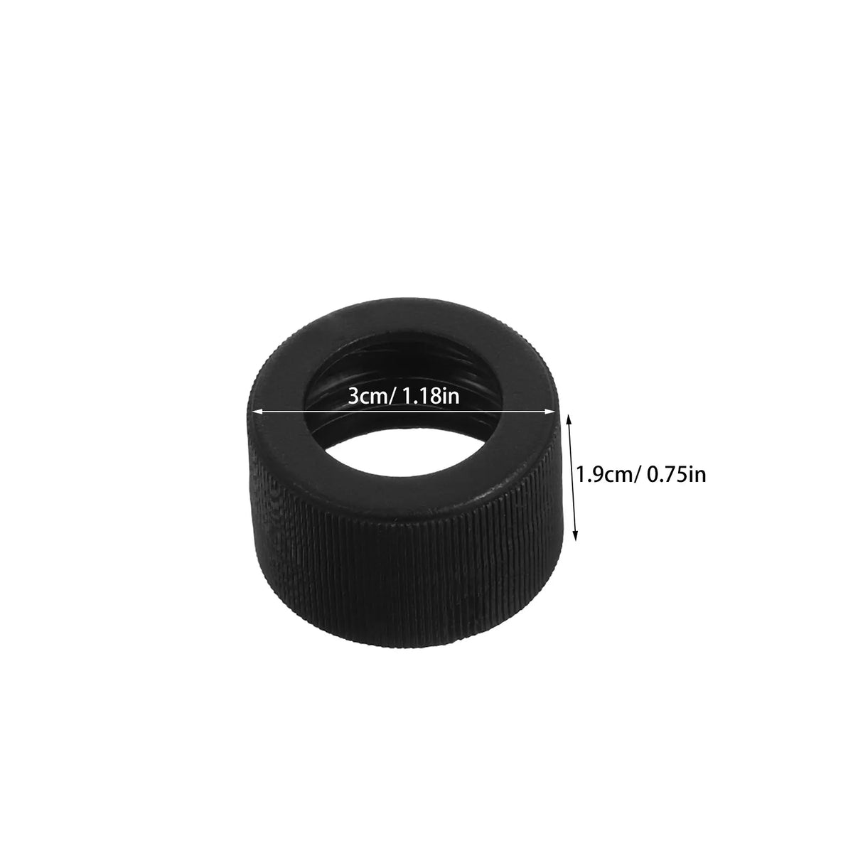 100-Pack 28mm Black PP Bottle Caps for Essential Oil Bottles Aromatherapy Bottle Caps QXL