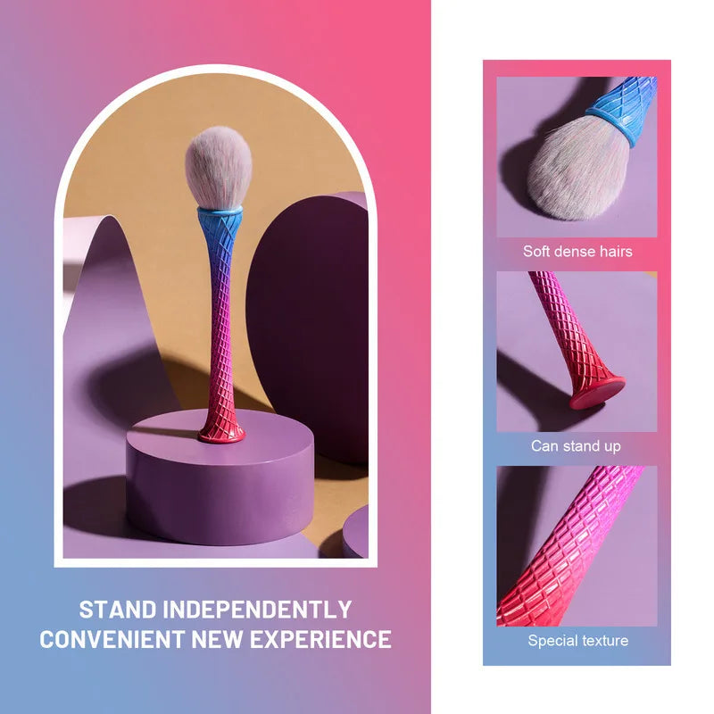 Loose Powder Blush Brush | Nylon Sculpted Waist Makeup Brush Makeup Brush QXL