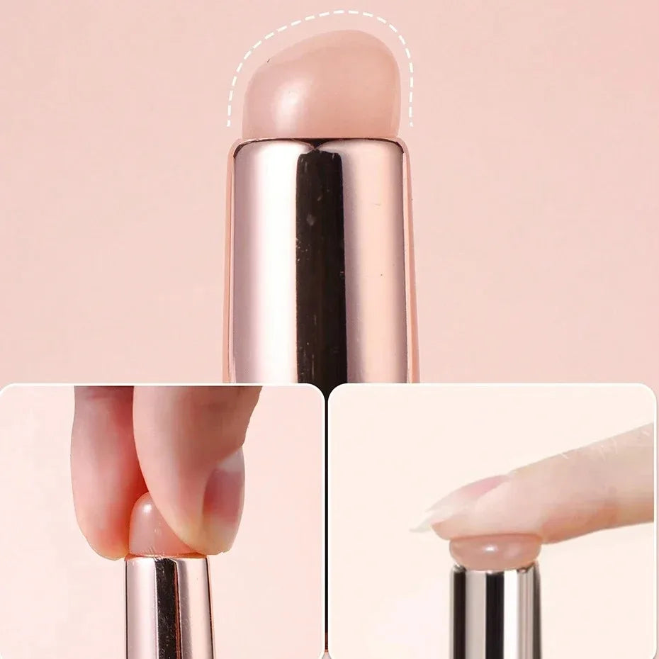 Silicone Lip Brush with Cap | Round Head Makeup Applicator Silicone Lip Brush QXL