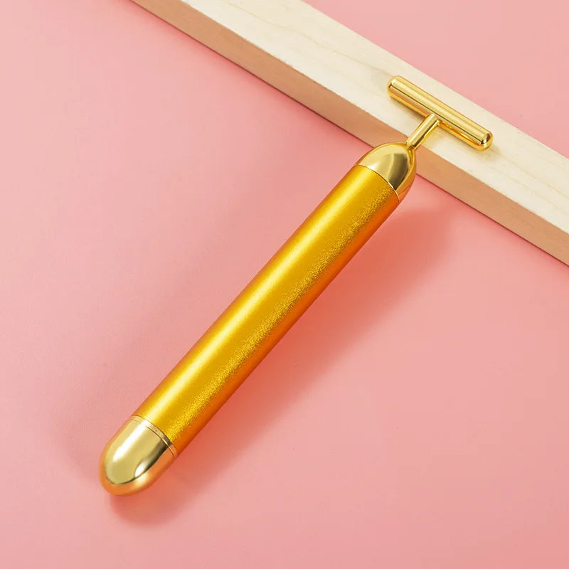 AVZER T-Bar Electric Gold Face Massager Stick Electric Face Massager QXL
