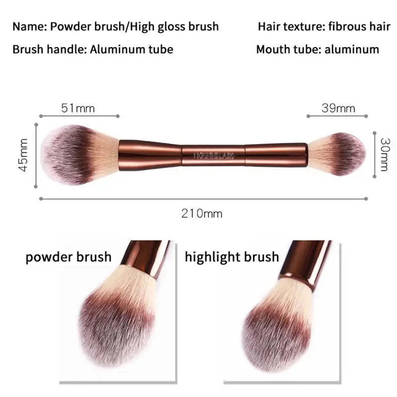 Double Round Head Powder Brush | Soft Fiber Face Brush Powder Face Brush QXL