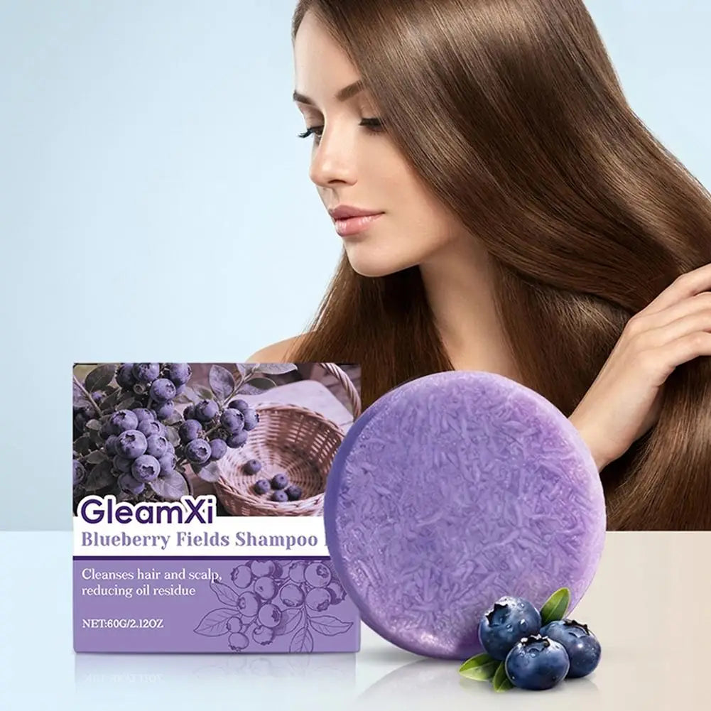 Blueberry Shampoo & Conditioner Bar Bundle | All Hair Types Solid Hair Bar Set QXL
