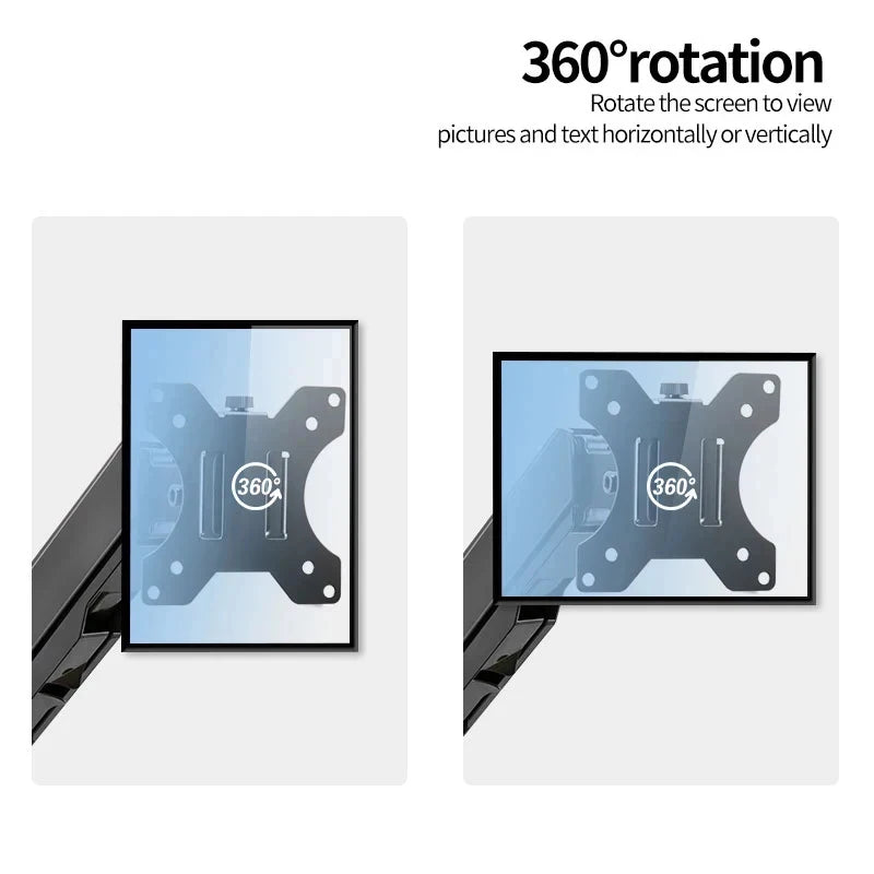 Gas Spring Monitor Arm | Full Motion 13–32" Desk Mount Monitor Arm Mount QXL