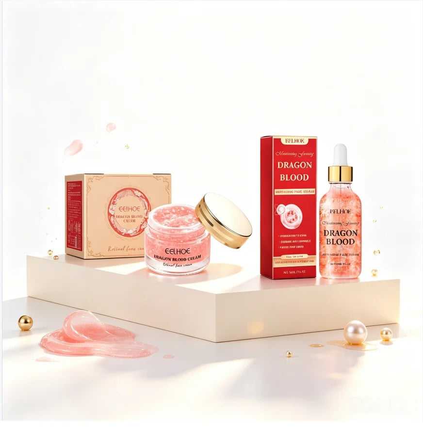 Dragon Blood Collagen Cream & Essence Set | Radiant Glow Face Cream Set QXL