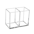 2-Grid Transparent Makeup Brush & Pencil Holder Organizer Makeup Brush Holder QXL onesize