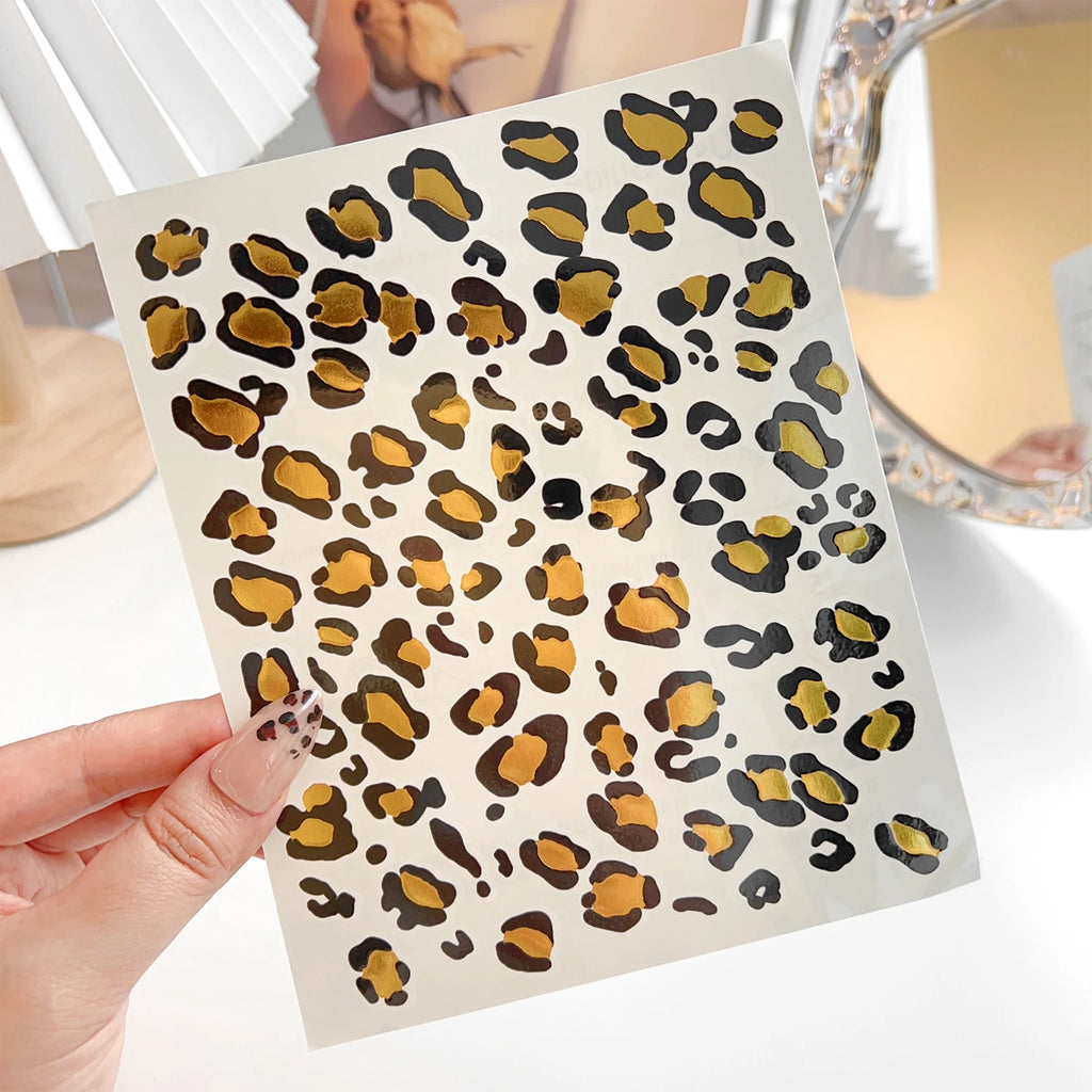 Leopard Print Temporary Tattoo Stickers | Waterproof Face & Body Temporary Tattoo Sticker QXL 1PCS