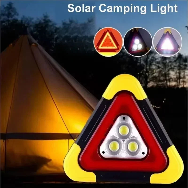 3-in-1 Solar Emergency Triangle Warning Light | 6400mAh Emergency Warning Triangle QXL