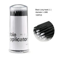 100-Pack Disposable Micro Brushes for Lash Extensions & Lips Disposable Micro Brushes QXL M181 Black S box