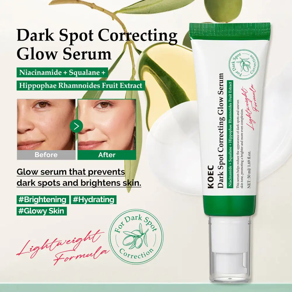 Dark Spot Correcting Serum 50ml | Niacinamide & Squalane Brightening Face Serum QXL