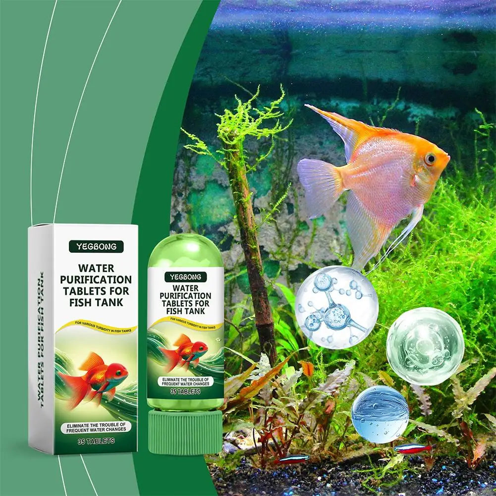 Aquarium Water Clarifier Tablets – Fast Fish Tank Purifier Aquarium Water Clarifier QXL