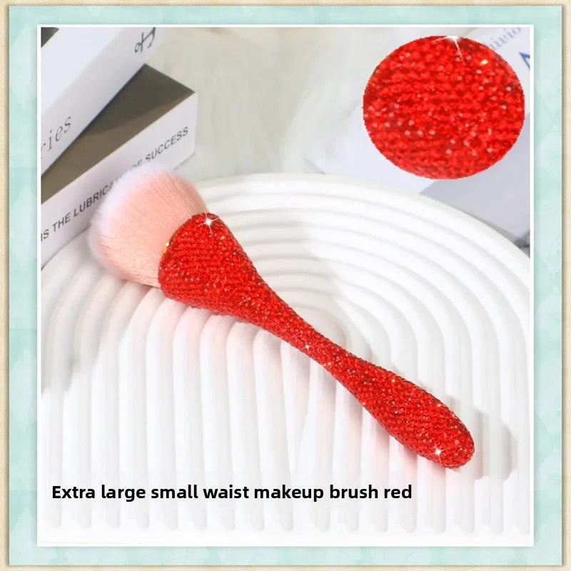 Diamond Eyeshadow Powder Brush | Slim Wool Fiber Eye Tool Eyeshadow Powder Brush QXL red