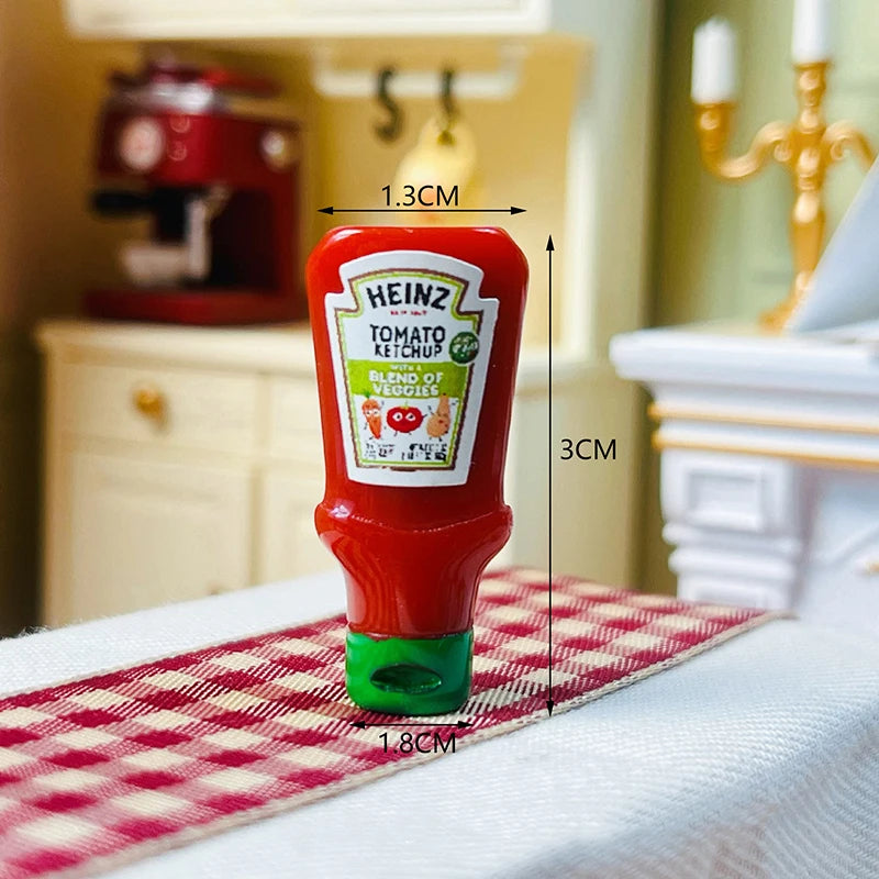 4-Pack Miniature Strawberry Jam Jars | 1:12 Dollhouse Kitchen Dollhouse Miniature QXL