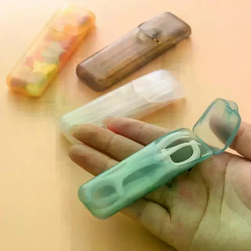 Portable Mini Toothpick & Cotton Swab Storage Box | Travel Dental Storage Box QXL