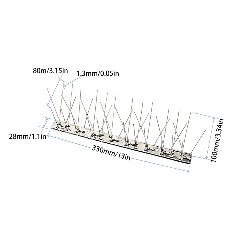 Stainless Steel Bird Spikes – Pigeon & Pest Deterrent Kit Bird Spike Deterrent QXL 1pcs