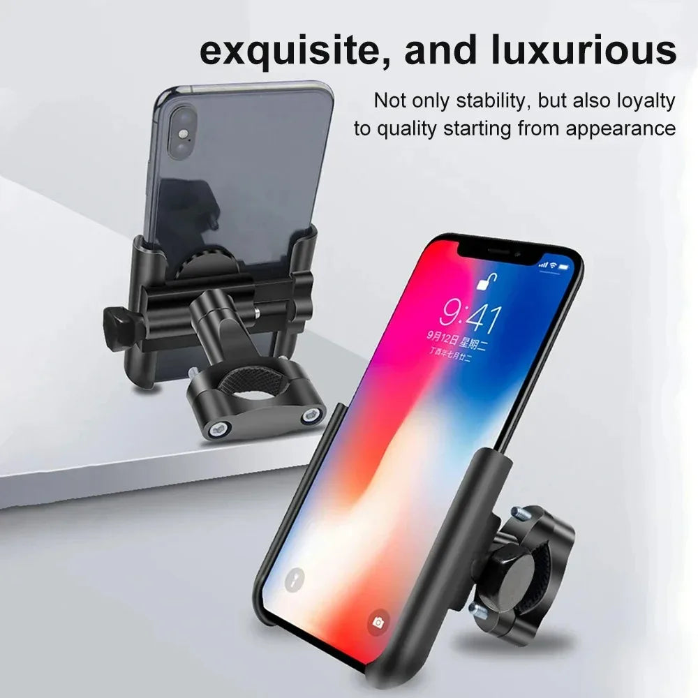 Aluminum Alloy Motorcycle & Bike Phone Holder Handlebar Mount Handlebar Phone Mount QXL