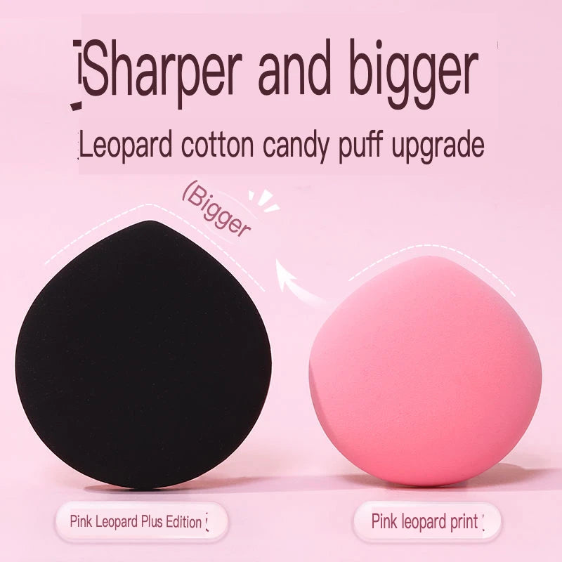 Pink Leopard Cotton Candy Powder Puff & Foundation Tool Makeup Powder Puff QXL