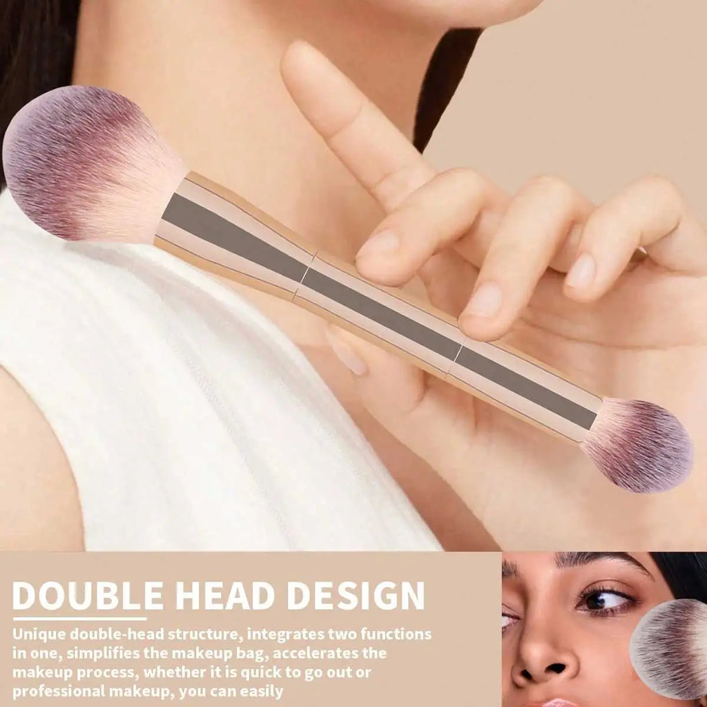 LUXEBLEND 2-Pc Dual-Ended Powder & Blush Makeup Brush Set Makeup Brush Set QXL