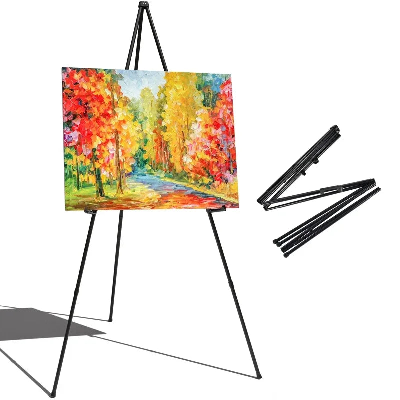 Foldable Metal Art Easel Stand with Clip | Adjustable 169cm Art Easel Stand QXL