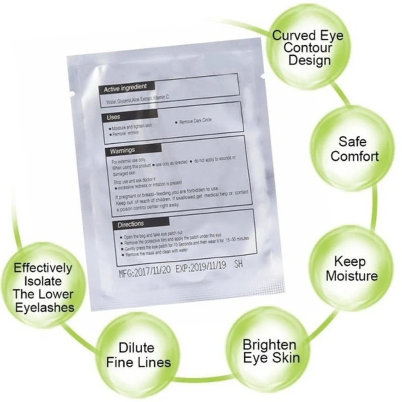 50/100-Pack Under-Eye Patches for Eyelash Extensions Lash Extension Patches QXL