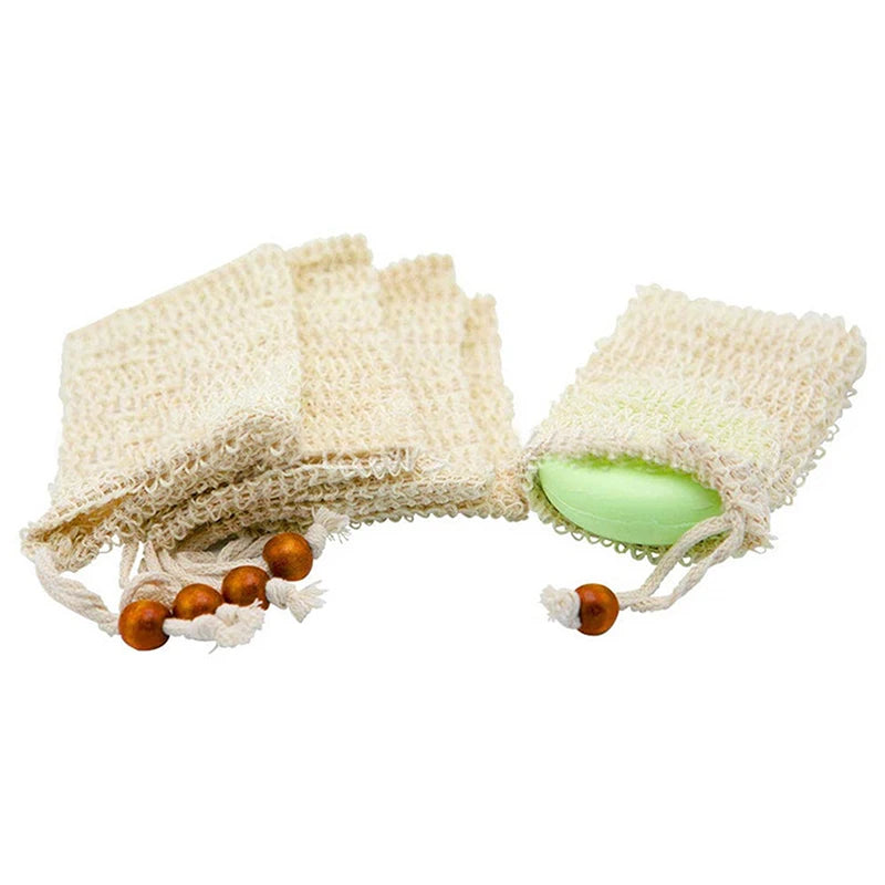 Natural Sisal Soap Bag – Exfoliating Soap Saver Pouch Soap Saver Bag QXL