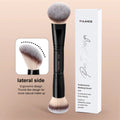 MAANGE Dual-Ended Foundation & Powder Brush | Synthetic Hair Dual-Ended Makeup Brush QXL Black