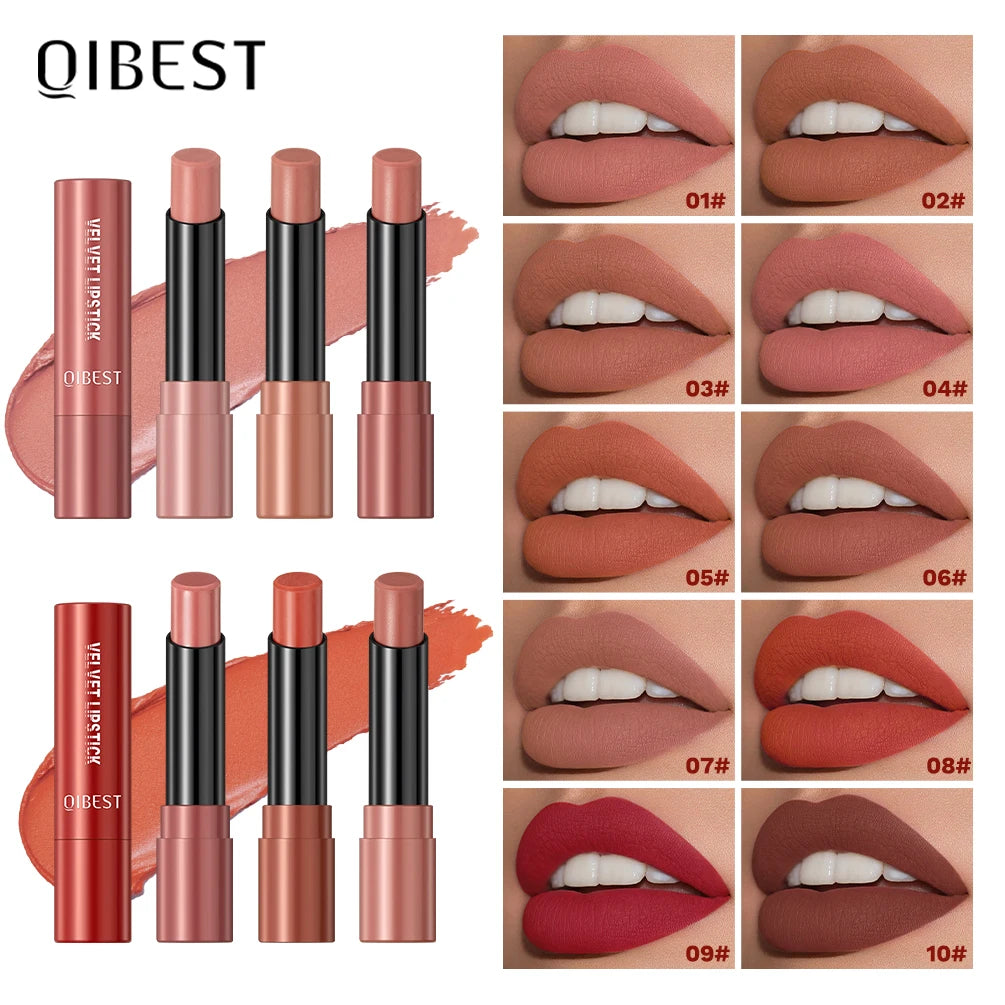 QIBEST Velvet Mist Matte Lipstick | High Pigment Lip Tint Matte Lipstick QXL