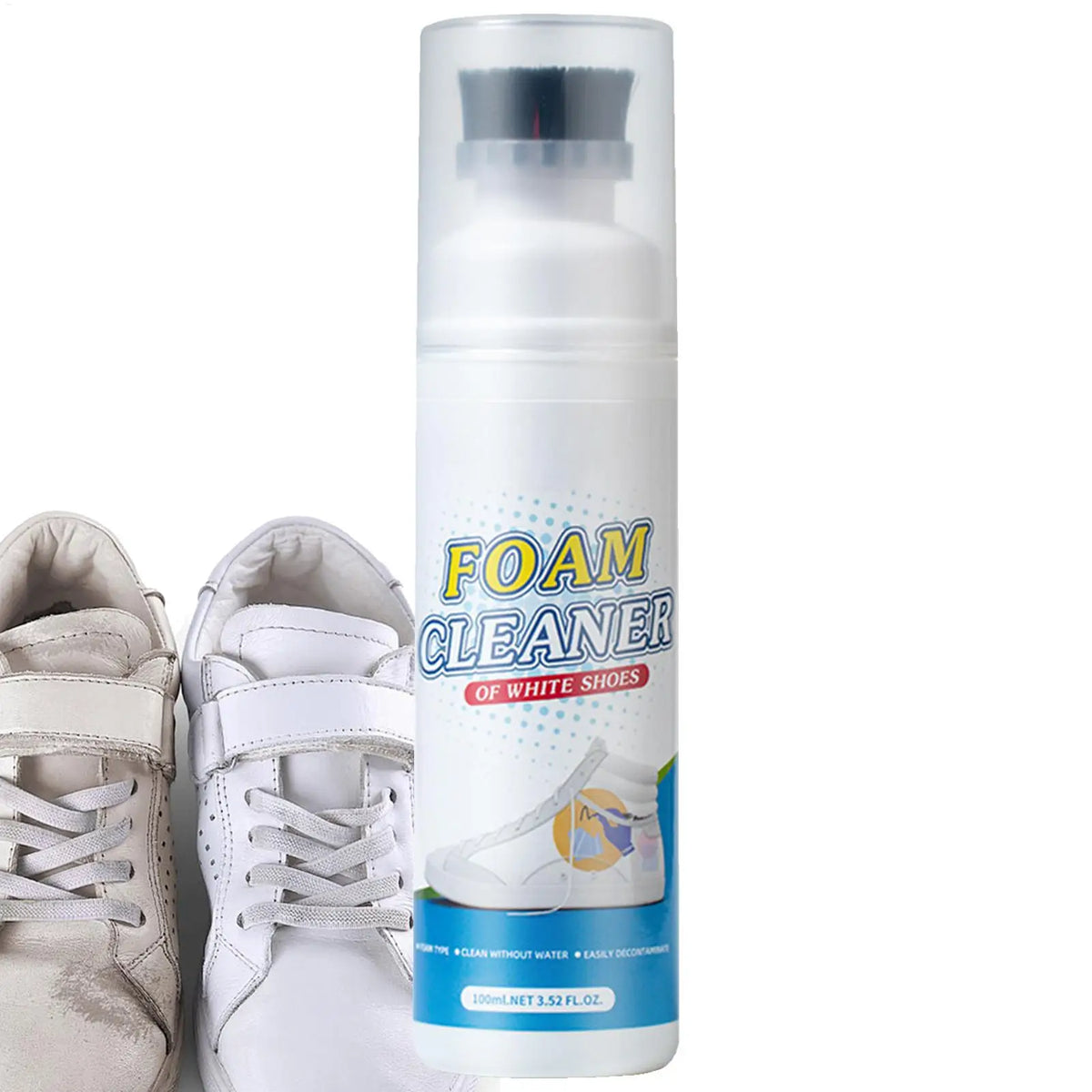 100ml No-Wash Dry Foam Shoe Cleaner | White, Suede & Leather Foam Shoe Cleaner QXL