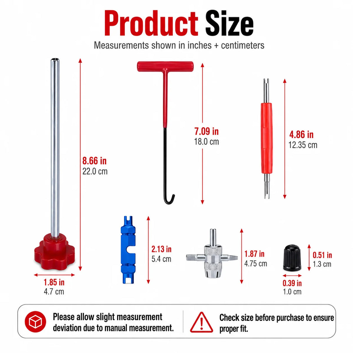 Tire Valve Stem Tool Kit | T-Handle Puller & Installer Set Tire Valve Tool Kit QXL