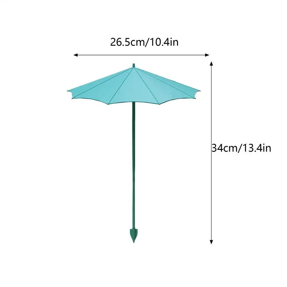 3-Pack Mini Plant Shade Umbrellas with Stakes | 26.5cm Garden Garden Plant Umbrella QXL Blue 34cm
