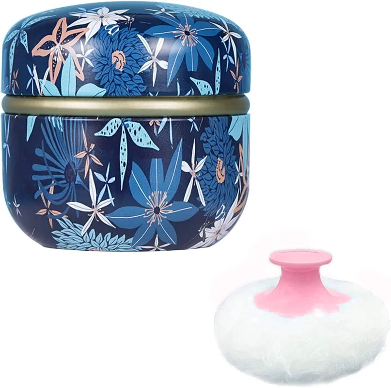 Tinplate Powder Puff Container Jar – Baby & Women 50g Powder Puff Container QXL