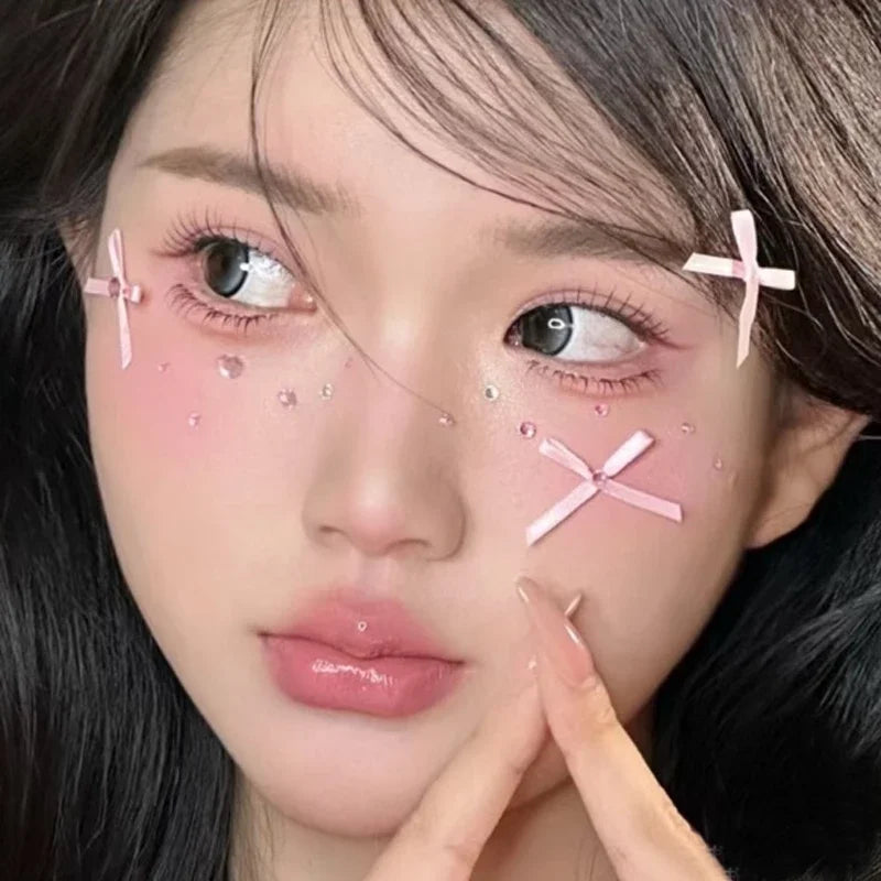 3D Crystal Diamond Face Stickers | Bow & Rose Body Gems Face & Body Stickers QXL