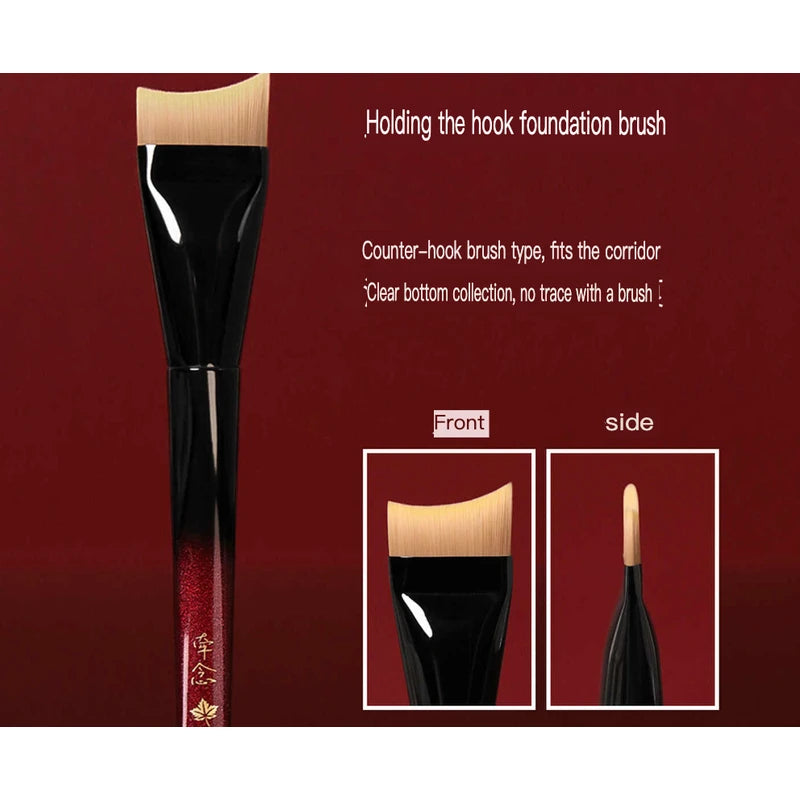 H78 Flat Head Foundation & Arc Mask Brush | Smooth Finish Foundation Makeup Brush QXL