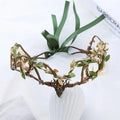 Black Green Antler Crown | Forest Fairy Headpiece for Women Costume Headpiece QXL Green