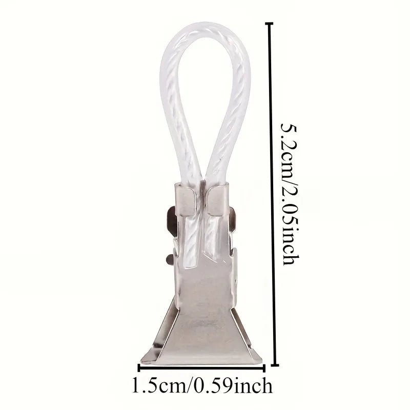 20-Pack Stainless Steel Wall Clips | Kitchen Bathroom Storage Hooks Wall Storage Hooks QXL